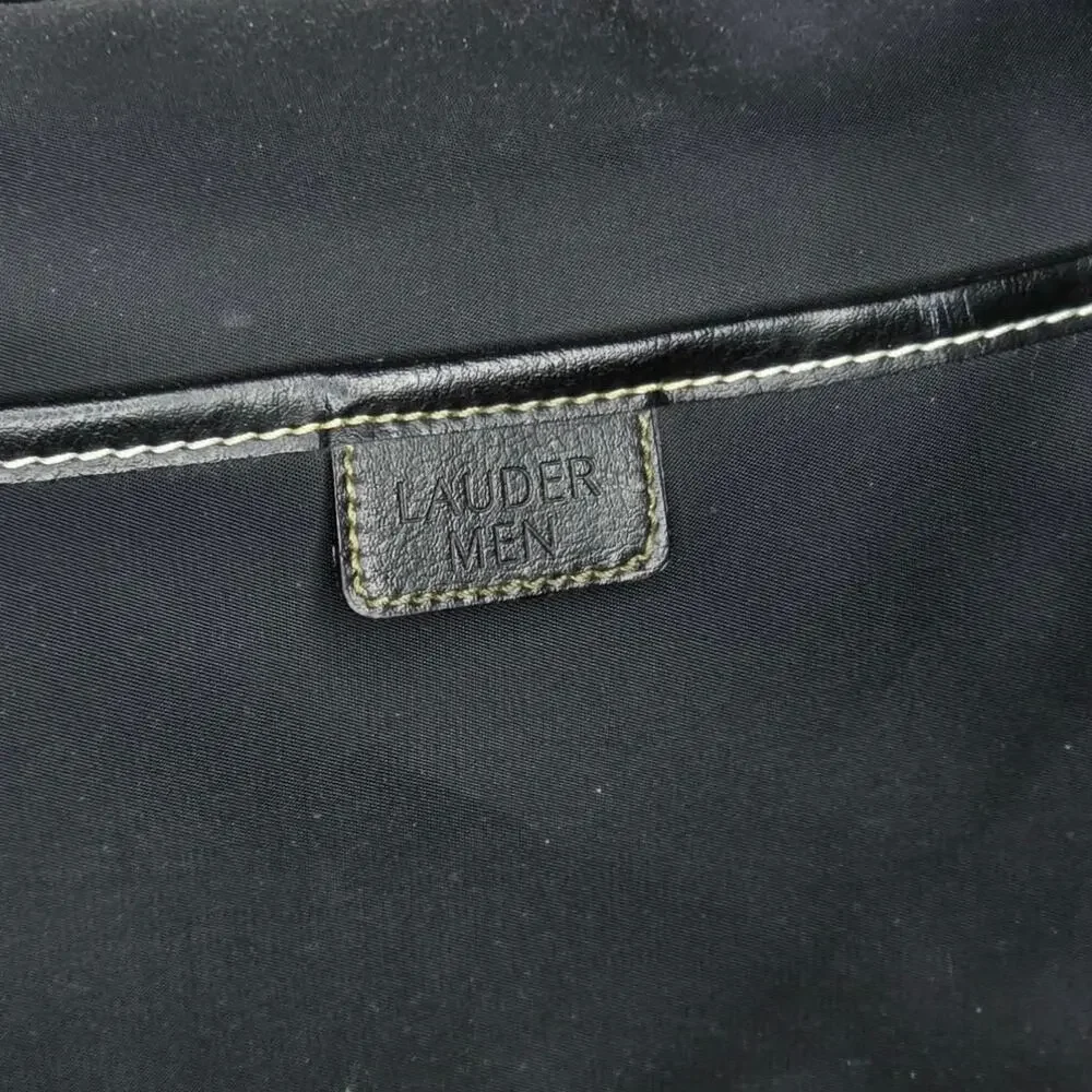 Vintage 90s Estee Lauder Men Black Travel Duffel Bag Weekender GWP
